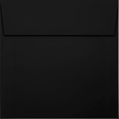 6 x 6 Square Envelopes w/Peel & Press - Black Linen (50 Qty.) | Perfect For Invitations, Thank You Notes, RSVPs, Greeting Cards, Weddings or any Announcement | 80lb Text Paper | 8525-BLI-50