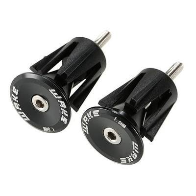 WAKE Bar End Plugs Handlebar End Caps Bike Handlebar Plugs for Most Bicycle, Mountain Bike, Road Bike, MTB, BMX (2 Counts, Rubber Sponge Aluminum, Black/Red/Gold/Blue/Gray)