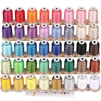 40 Spools Polyester Machine Embroidery Thread Kit 500M Colors Compatible with Brother Colors