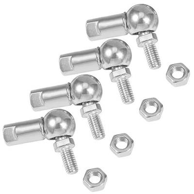 uxcell CS10 Rod End Ball Bearing with Stud, Right-Hand Female Thread M6x1.0, Right-Hand Male Thread M6x1.0, Self-lubricating Carbon Steel Ball Socket End Fitting 4pcs