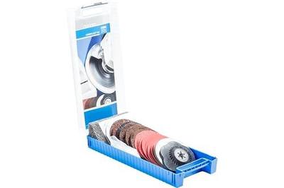 PFERD COMBICLICK Disc Set, 19 pcs. | 4-1/2 inch Dia. | 5/8-11 Thread | 48192 - for coarse Grinding to polishing Work with an Angle Grinder, only Available in a Set