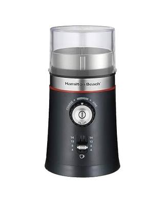 Hamilton Beach 10oz Electric Coffee Grinder with Multiple Grind Settings for up to 14 Cups, Stainless Steel Blades, Black
