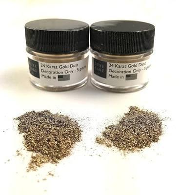 (2 Pack) 24 Karat Gold Luxury Cake Dust, 10 grams total, USA Made