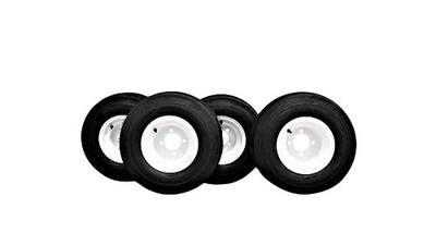 Antego 18x8.50-8 Golf Cart Tire & Wheel Assemblies, White 8x7, Set of 4 | Set of 4