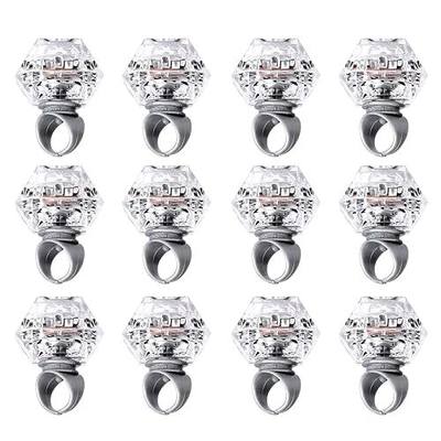 Konsait Flashing Led Light up Rings Bachelorette Party Favors Toys Grow in The Dark Party Suppiles Diamond Bling Rings for Birthday Weddings Bridal Shower Decorations (13pcs)