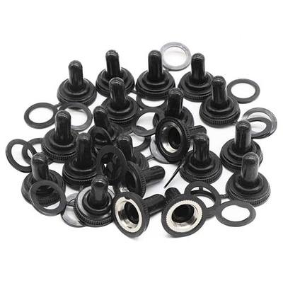 Lantee EDPM Rubber Electrical Toggle Switch Cover Weatherproof Protector Boot,12 mm Thread Diameter, Pack of 20