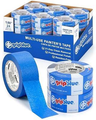 Blue Painters Tape 2 Inch Wide, Bulk - 24 Rolls Masking Tape, “Professional-Grade” - Yields Exact Lines on Walls & Trim, Multi-Surface, Residue-Free, Easy Removal –Indoor & Outdoor Use, 1.88in x 60yds