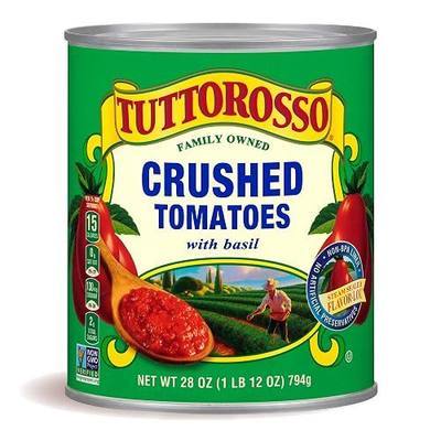 Tuttorosso Delicious Crushed Tomatoes with basil Canned Tomatoes, 28oz