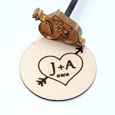 Custom Logo Wood Branding Iron,Durable Leather Branding Iron Stamp (2"x2")