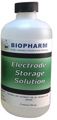 Biopharm pH/ORP Electrode Storage Solution, 250 mL. KCl-Based Formula | Keeps Your Probe Conditioned and Helps Extend its Life. Contains 1M KCl plus other ingredients to improve probe performance.