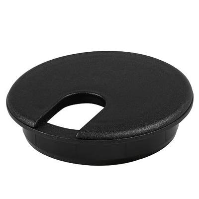 5 Pack Rok Hardware 3" (76mm) Black Round Computer Desk Table Port Wire Cable Cord Organizer Hole Cover Grommet, ROKRG3BLK