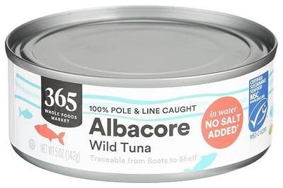 365 by Whole Foods Market, No Salt Albacore Tuna in Water, 5 Ounce