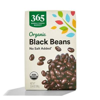 365 by Whole Foods Market, Organic Unsalted Black Beans, 13.4 Ounce