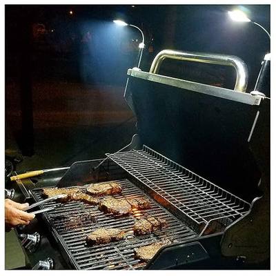 Bright Eyes | Magnetic Barbecue BBQ Grill Light Set for Grilling 2 Pack | 6 Alkaline AAA Batteries Included | Works on All Grills with an Exception to Stainless Steel.