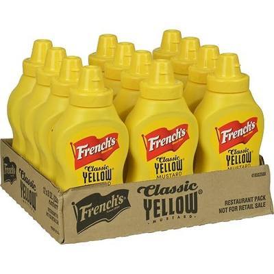French's Classic Yellow Mustard Squeeze Bottle, 8 oz (12 pack)