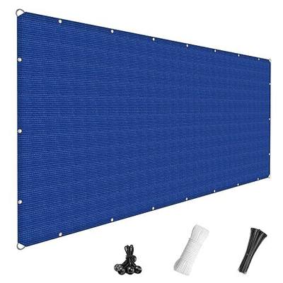 Windscreen4less 5' x 7' Sun Shade Sail Straight Edge Sun Shade Canopy Cover Outdoor with Grommets D-Ring UV Block for Pergola Backyard Patio (Blue)