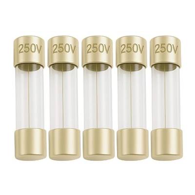 500mA (0.5A Amp) GMA Glass Fuses, 5x20mm (0.20 x 0.79inches), 250V Fast-Blow, Fast Acting Fuses for Electronics, Appliances, and Circuit Protection, 5 Pack