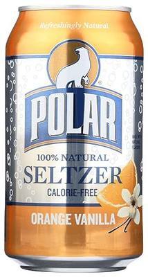 Polar Seltzer Water Orange Vanilla, 12 fl oz cans, 8pk