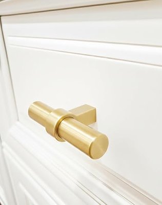 Cosmas 20 Pack 181BB Brushed Brass Cabinet Bar Handle Pull Knob - 2-3/8" Long