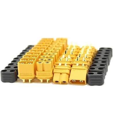 SoloGood Amass 10 Pair XT60H Bullet Connector Plug Upgrated of XT60 Sheath Female & Male Gold Plated for RC Parts