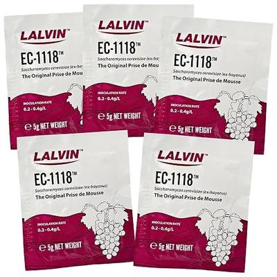 EC-1118 Saccharomyces bayanus 5 packs (5 g. Pouchs) Lalvin