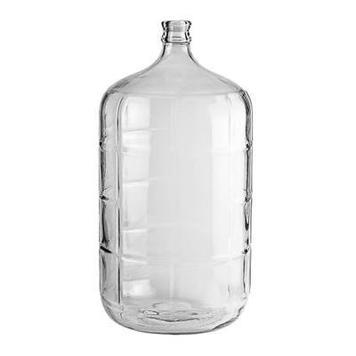 Italian 6 Gallon Carboy for Wine, Beer and Kombucha Fermentation | Clear 6 Gallon Glass Carboy for home brewing and storage | Carboy 6 Gallon Glass opening fits a #7 stopper - sold separately