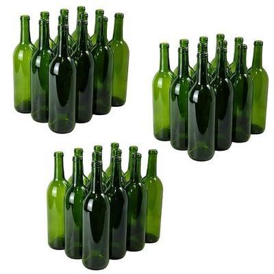 FastRack - 750ml Green Wine Bottles (Pack of 36), | W5 Bordeaux Liquor Bottles | 750 ml Empty Bottle for Drinks | 3 Cases of 12 - NO CORKS INCLUDED | Food-grade wine bottles green for winemaking, mead and liquor | Accepts #8 or #9 corks | 3 cases of 12 | Green glass bottle