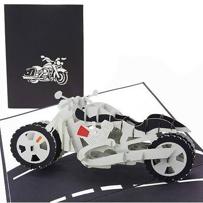 PopLife Motorcycle 3D Pop Up Card – Father's Day, Birthday, Graduation, Congratulations, Retirement, Anniversary – Gift Sport Bike, Motorbike Card for Husband, Son, Father, Brother, Biker, Rider