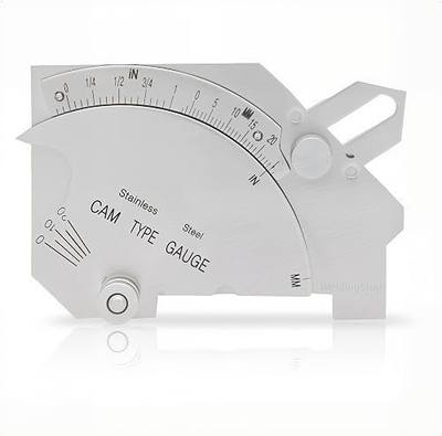 Bridge Cam Gauge Welding Fillet Throat Bevel Angle Inch/mm Stainless Steel | MG-8 Measures Bevel Angle in Inch & mm, Durable Stainless Steel Construction for Weld Inspection