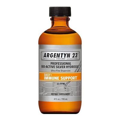 Argentyn 23 Professional Bio-Active Silver Hydrosol for Immune Support – Colloidal Silver, 23ppm, 4oz (118mL) – Twist-Top
