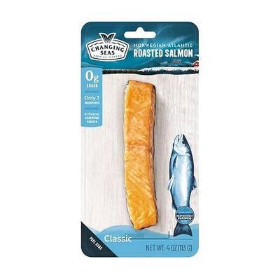 Changing Seas Plain Hot Smoked Salmon, 4 OZ