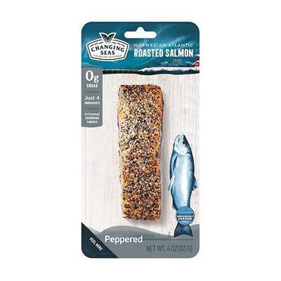 Changing Seas, Smoked Peppered Salmon, 4 Ounce