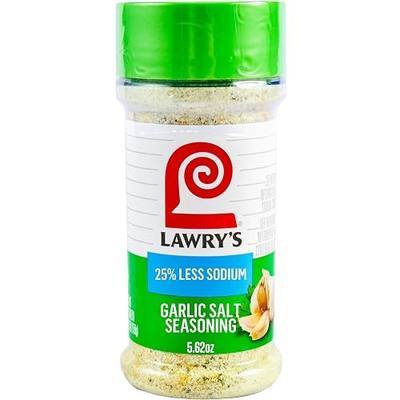 Lawry's 25% Less Sodium Garlic Salt With Parsley, 5.62 oz