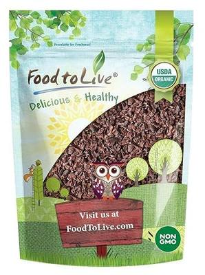 Food to Live Organic Cacao Nibs, 8 Ounces - Unsweetened, Non-GMO, Kosher, Raw, Vegan, Sirtfood, Bulk