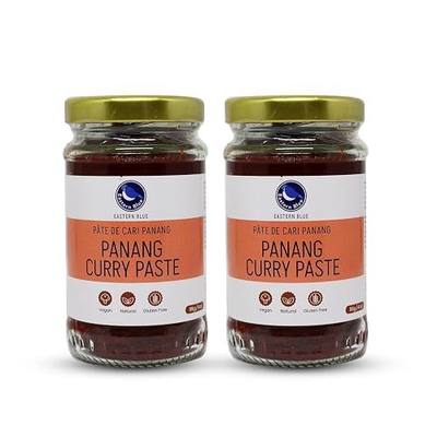 Eastern Blue Curry Paste - Panang Thai Curry Paste | Authentic Thai Curry Paste for Tasty Dishes and Curries | Vegan, Gluten Free & Nuts Free Panang Curry Paste | Pack of 2-4 Oz Each