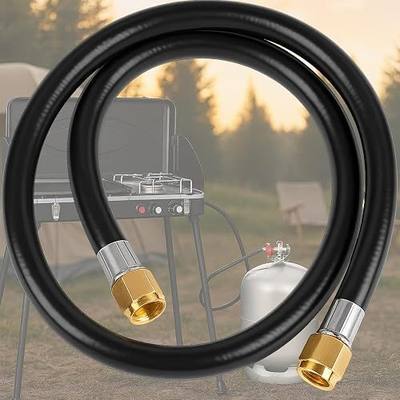 Wadoy RV Propane Hose Connector Assembly 3 Foot - 3/8" Female Flare x 3/8" Female Flare Quick Connect Hose 59913 (Total length 3.28ft)