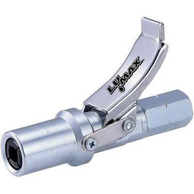 LUMAX LX-1403 Silver Heavy-Duty Quick Release Grease Coupler, 1/8" NPT, 1 Pack. Integrated Non-Return Valve enables Unit to be Disconnected Easily at pressures up to 15,000 PSI.