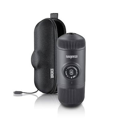 Wacaco Nanopresso Portable Espresso Maker bundled with Nanopresso Protective Case, Upgrade Version of Minipresso, 18 Bar Pressure, Extra Small Travel Coffee Maker, Manually Operated