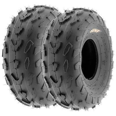 SunF ATV Tires 18x7-7 Go-Kart Sport Tires 18x7x7 Directional Knobby Tread 4 PR Tubeless A007, Set of 2