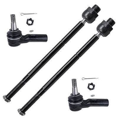 Detroit Axle - Front 4pc Tie Rods for 06-10 Dodge Ram 1500, 11-12 Ram 1500 | 4 Outer & Inner Tie Rod Ends 2006 2007 2008 2009 2010 2011 2012 Replacement