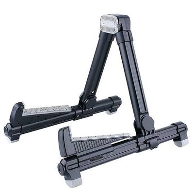 ENO MUSIC Folding Stand Alumium Alloy Frame Universal Acoustic, Suitable for Electric Guitars, Bass Guitars (Black)