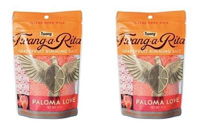 Twang-a-Rita Rimming Salt Varieties - 4 Ounce Pouch - (2 Pack) (Paloma Love (Grapefruit))