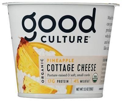 Good Culture Cottage Cheese Organic 4% Pineapple, 5oz