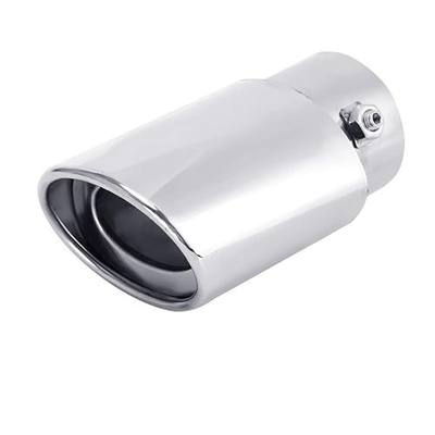 Dsycar Universal Stainless Steel 1.5" - 2.25" Inlet Exhaust Tips, Fit Pipes Diameter 1.5-2.25 inch, Adjustable Car Decoration Chrome-Plated Finish Exhaust Tailpipe Tip, 3.3" Outlet, 5.4" Long