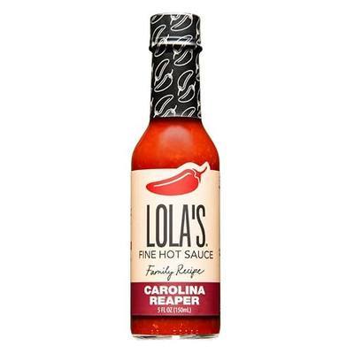 Lola’s Carolina Reaper Hot Sauce | Made with Red Jalapenos & Carolina Reaper Peppers | 0 Calories, 0g Fat, Low Sodium | All-Natural, Keto, Gluten-Free | 5 Fl Oz (Pack of 1)