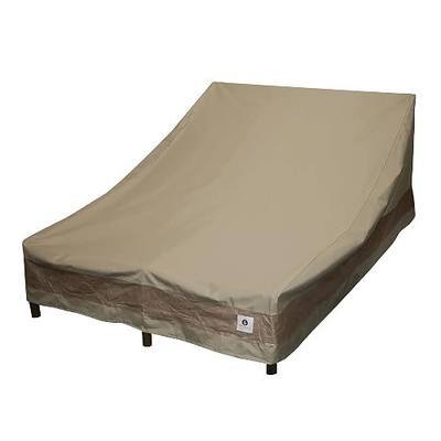 DUCKCOVERS Elegant Waterproof 82 Inch Double Wide Patio Chaise Lounge Cover, Patio Furniture Covers