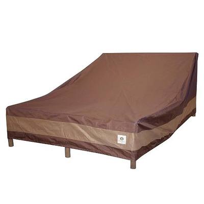 DUCKCOVERS Ultimate Waterproof 82 Inch Double Wide Patio Chaise Lounge Chair Cover, Patio Furniture Covers