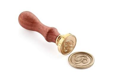 Wax Sealing Stamper, VOOSEYHOME Initial Handwritten Alphabet B Seal Stamp