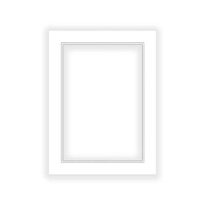 8.5x11 Mat for 5.5x8.5 Photo - Precut White on White Double Mat Picture Matboard for Frames Measuring 8.5 x 11 Inches - Bevel Cut Matte to Display Art Measuring 5.5 x 8.5 Inches - Acid Free ONE MAT