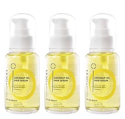 Perfect Hair Coconut & Argan Oil Hair Serum a Natural Leave In Conditioner Boosted with Vitamin E, Birrea Seed, & Silk Protein - Revitalize & Detangle for a Smooth & Shiny Look - 50ml (3 Pack)